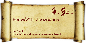 Horvát Zsuzsanna névjegykártya