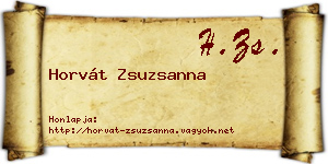 Horvát Zsuzsanna névjegykártya